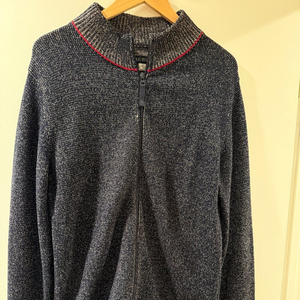AMAZING LIMITED EDITION VINTAGE ARMANI ZIP-UP CARDIGAN SWEATER SIZE SMALL